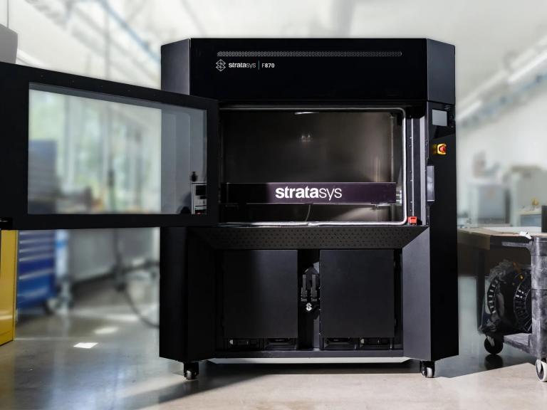 Stratasys F870 open build chamber — Photo: Stratasys